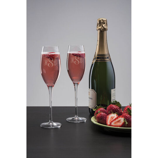 Personalized 7 oz. Reflections Flutes Set of 2